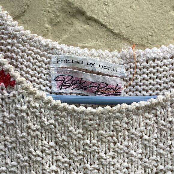 Vintage knit sleeveless sweater vest with button shoulders Rich Wil’s - Picture 3 of 5